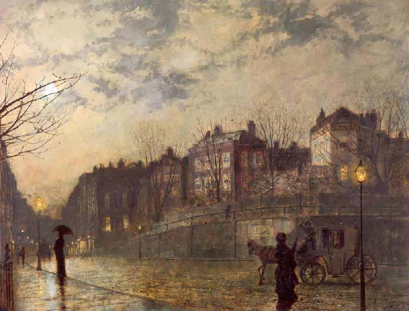 Atkinson Grimshaw Hampstead oil painting image